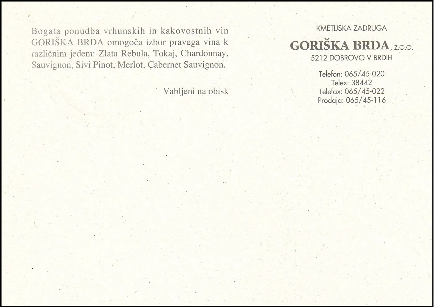 MARTINOVO KZ GORIŠKA BRDA